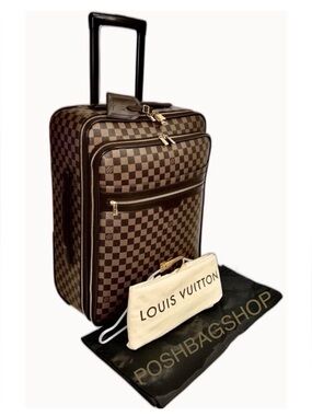 Louis Vuitton Pegase 55 Legere Suitcase Damier Ebene w/ Cover Garment Dustbag